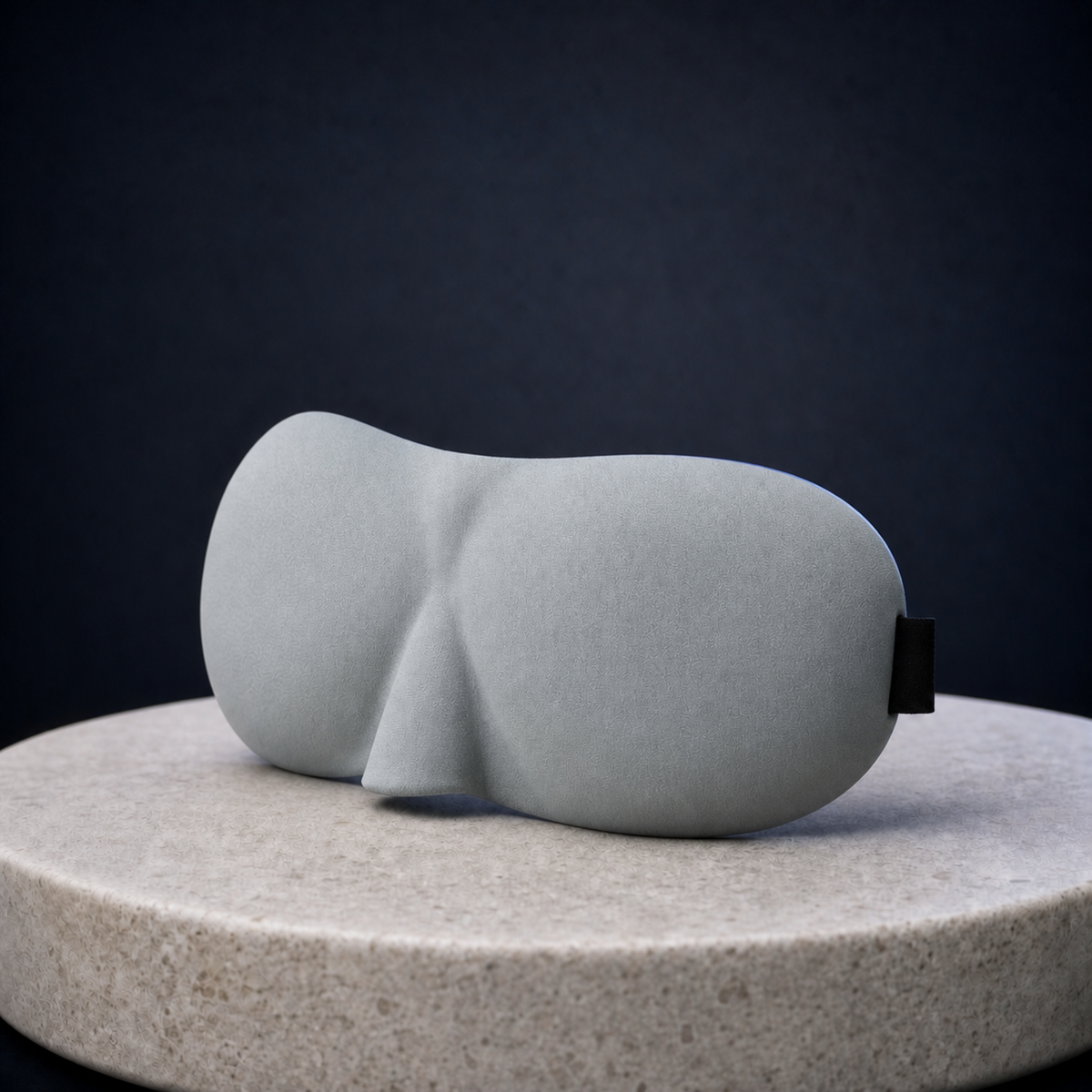 Masque de sommeil gris Eclipse en mousse à mémoire de forme de Likcha
