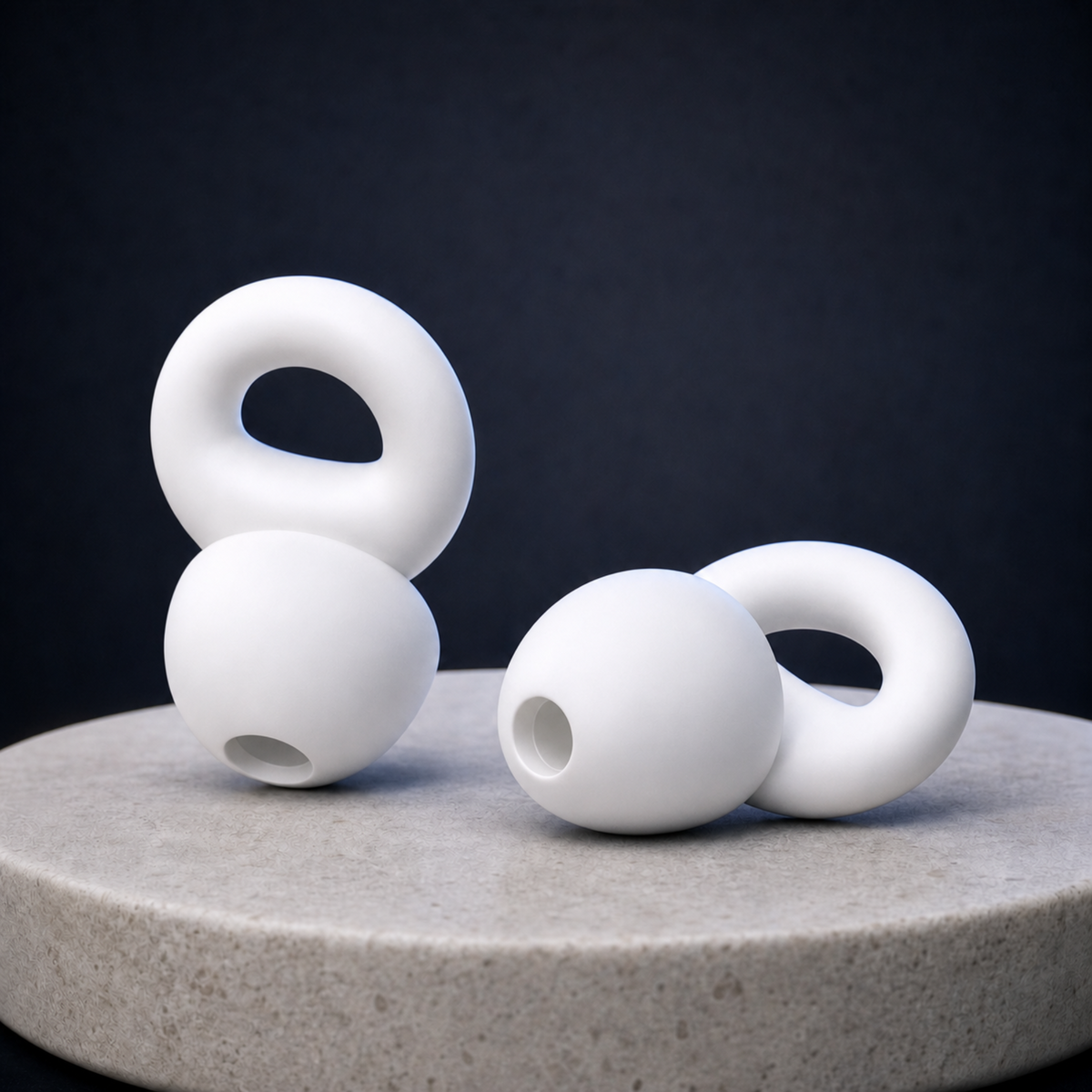 Bouchons d’oreilles blancs Silens en silicone souple pour dormir